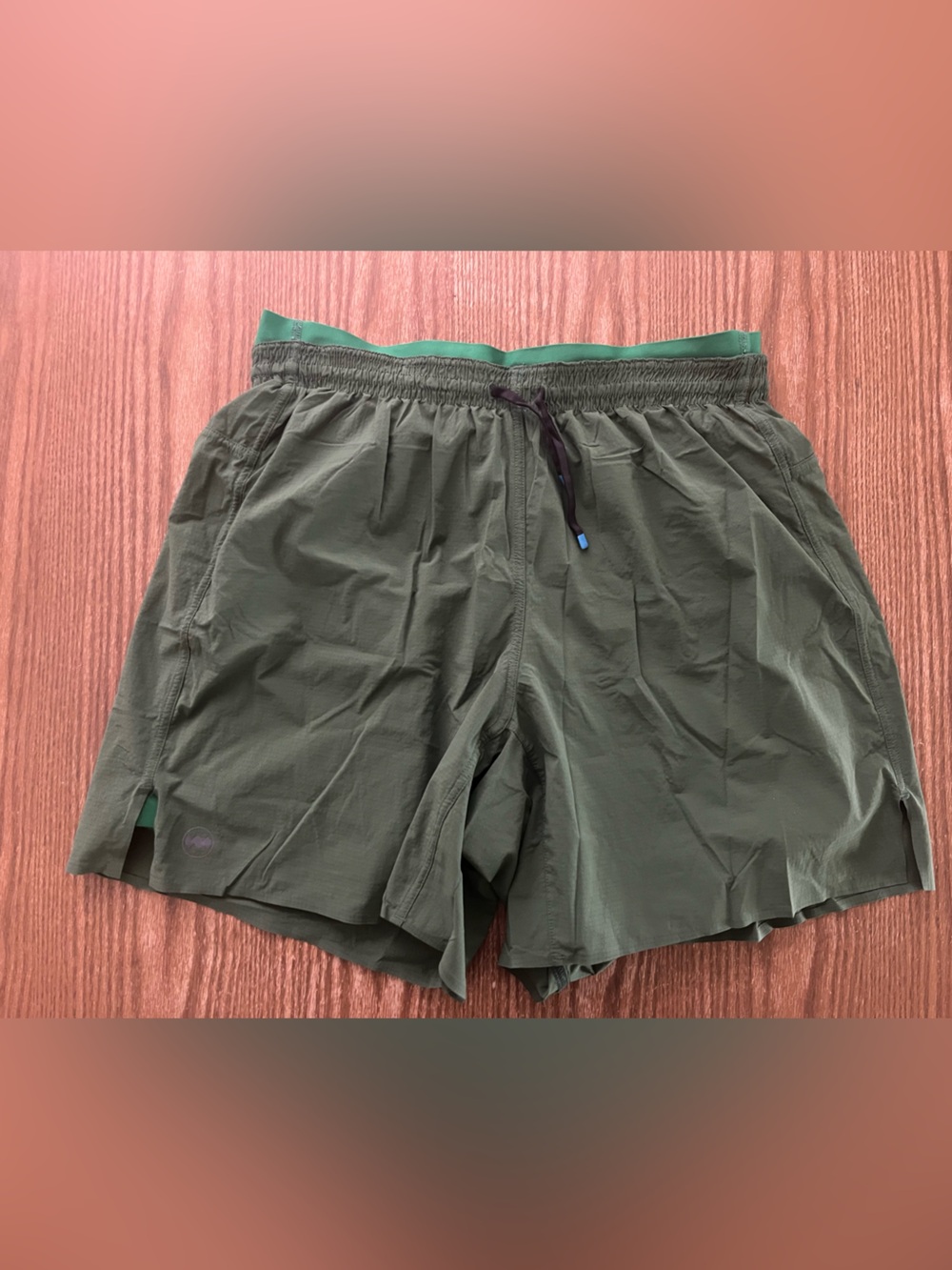 Janji Green Mens Running 5 inch Shorts